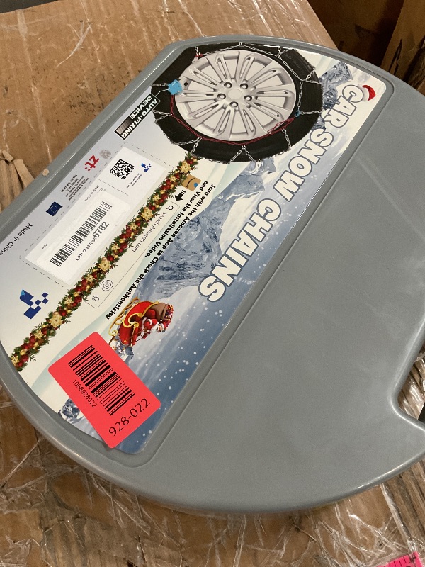 Photo 1 of Snow-Chains Auto Fixing 1 Min Quick Fit Easy Installation Tire-Chains, Christmas Gifts for Safety, Universal Emergency Tire Traction Chain for Passenger Car and SUV - Set of 2 (XM-140)