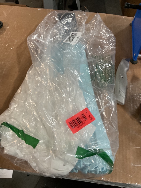 Photo 1 of (used)(unknown if complete) Foaincore 6 Pcs Blue Princess Costume Set for Women Corset Top Lace Pumpkin Pants Socks Headband Collar Gloves(L)