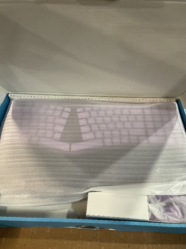 Photo 1 of ***MISSING PARTS***
Ergonomic Wireless Keyboard Mouse Combo, EDJO Bluetooth/2.4G Dual Channel, Split Design, Soft Foam Palm Rest, 4 Level DPI Adjustable Wireless Mouse, Rechargeable, for Windows/Mac/Android(Purple)
