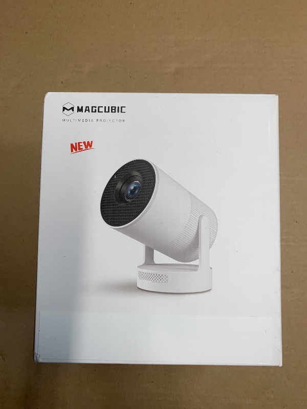 Photo 1 of ?Electric Focus?Magcubic Mini Projector 4K Support, Portable Projector with WiFi 6 and Bluetooth 5.4, Smart Proyector, 5W Soundbase Speaker, 180°Rotation for Home Theater
