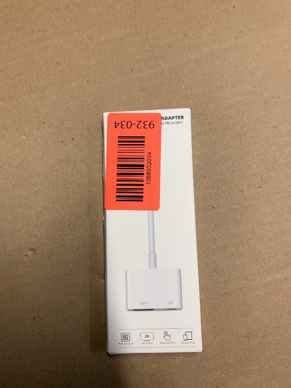 Photo 1 of [Apple MFi Certified] Lightning to HDMI Adapter for iPhone to TV, iPhone HDMI Adapter 1080P Digital AV Sync Screen Connector Cable Compatible for Phone 14/13/12/11/XS/XR/X/8/7 No Power Needed