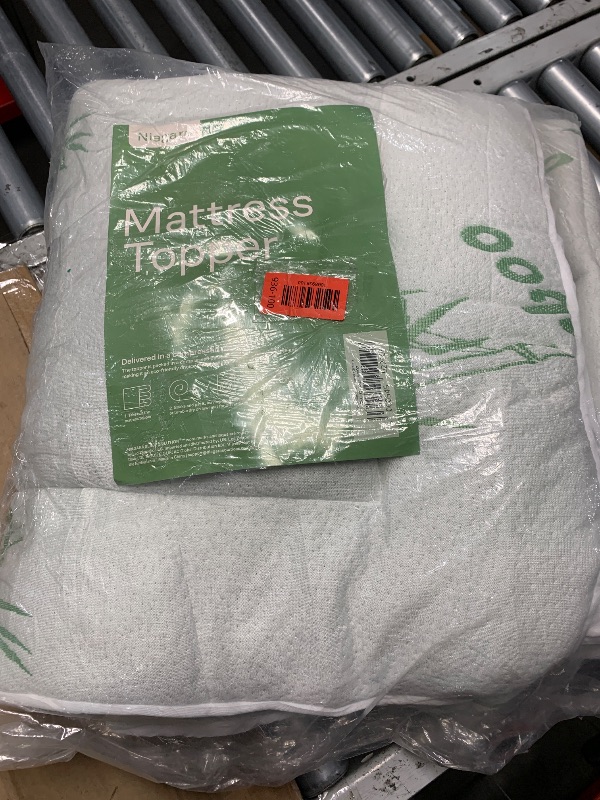 Photo 1 of (see images) Ultra Soft Twin Size Mattress Topper - Viscose Made from Bamboo Pillow Top Mattress Pad for Back Pain Relief -