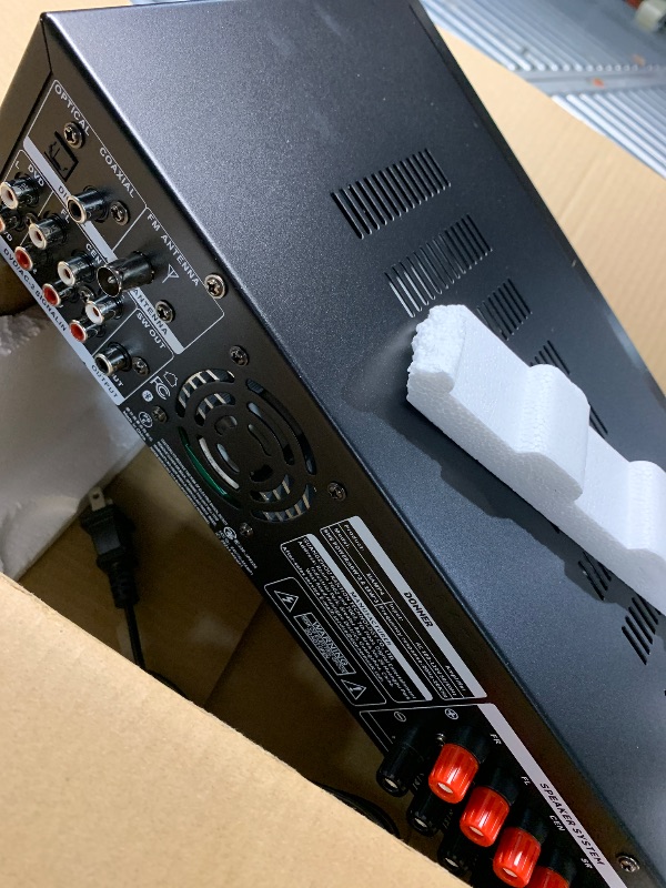 Photo 1 of (see all images) Donner Stereo Receivers, 5.1 Channel Audio Amplifier with Bluetooth 5.3, Optical/Coaxial, USB, FM, 2 Mic-in, Echo, RCA