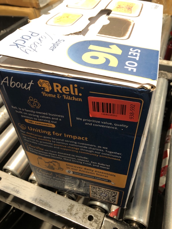 Photo 1 of ****OPENED FOR INSPECTION ****Reli. Airtight Food Storage Containers with Lids (16 Sets) | Kitchen Organizers and Storage Pantry Organizers | BPA Free Plastic Food Containers | Super Variety Pack w/Measuring Cup, 18 Labels, Pen