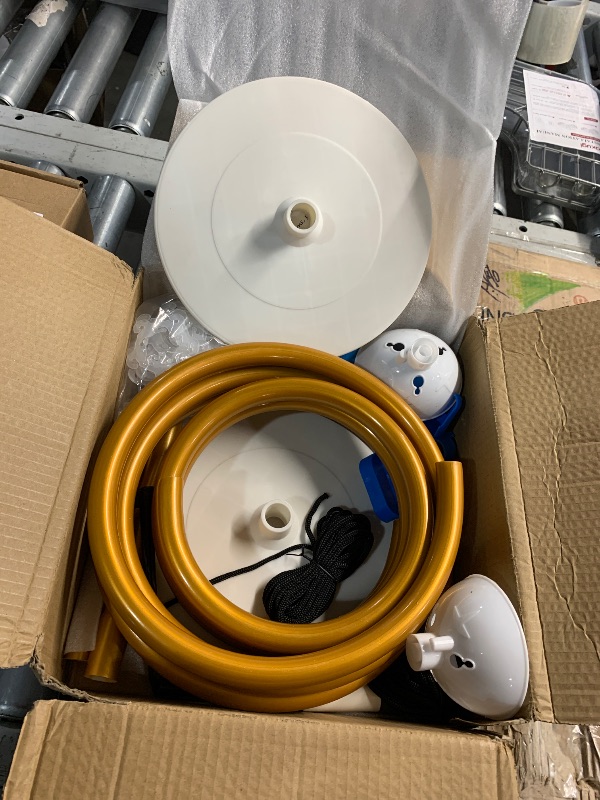 Photo 1 of ***(MISSING PARTS)***AerWo Balloon Arch Kit 9.35FT & 6FT, Free Bending Half Balloon Arch Stand with Base, Floor Gold Balloon Arch Frame Backdrop for Wedding Birthday Party Baby Shower Yard Lawn Home Christmas Decorations