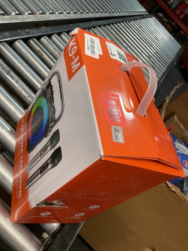 Photo 1 of ***MISSING CORD***
Karaoke Machine, Portable Bluetooth Speaker with 2 Wireless Microphones for Adults & Kids with Lights, Karaoke Microphone with PA System Supports USB/TF/FM/AUX for Home Party Home System Packages