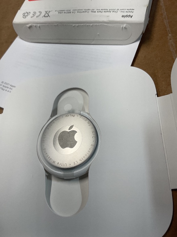 Photo 1 of *OPENED TO INSPECT* Apple AirTag. Keep Track of and find Your Keys, Wallet, Luggage, Backpack, and More. Simple one-tap Set up with iPhone or iPad