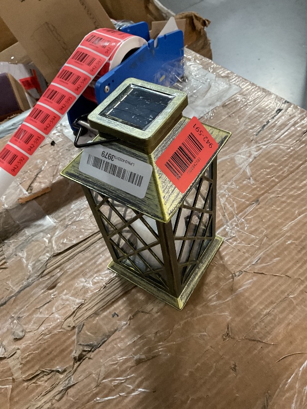 Photo 1 of 1 Pack 10" Outdoor Solar Lanterns Waterproof Garden Patio Lantern Lights Flickering Candle Mission for Outside, Party, Yard, Lawn, Mothers Day Gifts Garden Gifts for Mom Women (Antique Green Bronze)