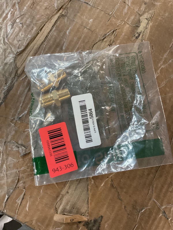 Photo 1 of (2-Piece) Besosay Tube Fitting, Half Union Gas Adapter 1/2" Flare x 3/8" NPT Male Pipe Coupler Coupling