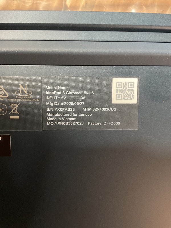 Photo 1 of (account lock)(see not)  Lenovo IdeaPad 3i Chromebook, 15.6” FHD Display, Intel Celeron N4500, 8GB RAM, 64GB eMMC, 1920x1080 px, 720p Camera, Chrome OS, Abyss Blue(can still browse guest)