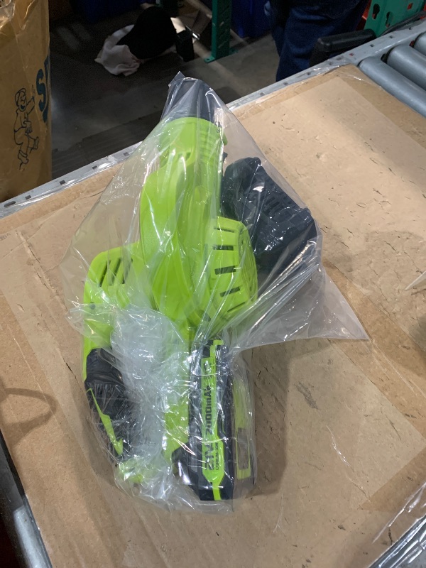 View 2 of ***(MISSING PARTS)***Leaf Blower Cordless - 21V Powerful Electric Leaf Blower with 2 Batteries and Charger, 2 Speed Modes, 2.0Ah Lightweight Battery Powered Leaf Blowers for Lawn Care, Patio, Dust, Blowing Leaves