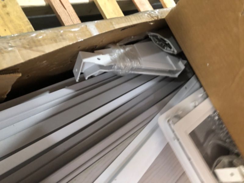 Photo 1 of ***MISSING PARTS***
***STOCK PHOTO FOR REFERENCE ONLY***
Greesum 4x8FT Plastic Storage Shed with Floor, Resin Outdoor Storaged Sheds with Lockable Door, All Weather Tool Shed with Window and Vent, Easy Assembly for Garden, Patio, Backyard, Light Gray
