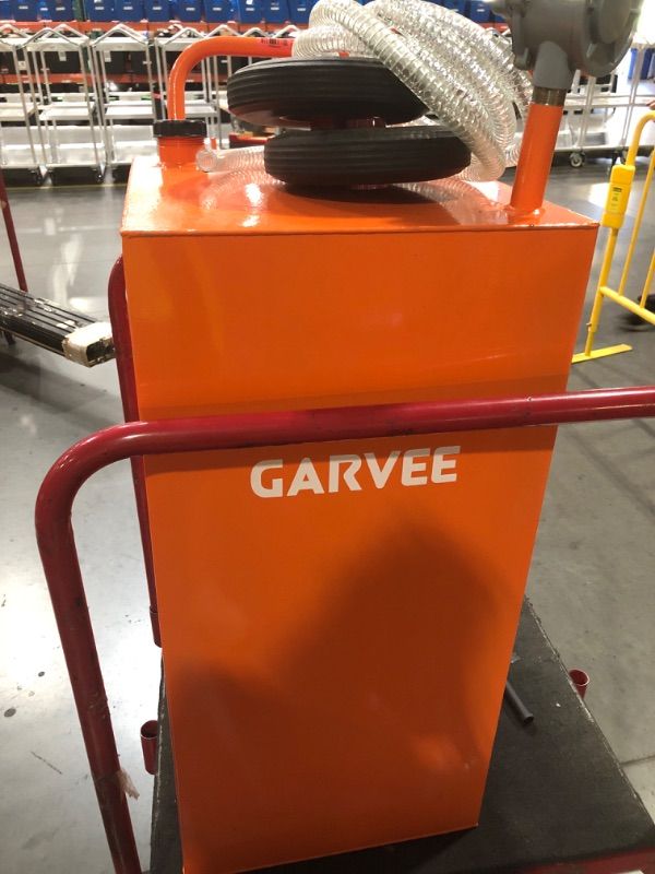Photo 1 of ***MISSING PARTS***
Garvee 50 gal Fuel Caddy with Manual Pump – Heavy Duty Gasoline & Diesel Transfer Tank On 4 Wheels, Spill-Proof Portable Fuel Container for Boat, Truck, Lawn Mower, ATV, Garage & Farm – Orange