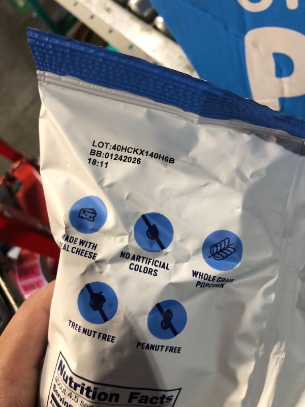 Photo 1 of (BB 01/24/2026
Skinnypop Aged White Cheddar Popcorn, 4.4 Ounce - 12 per case.