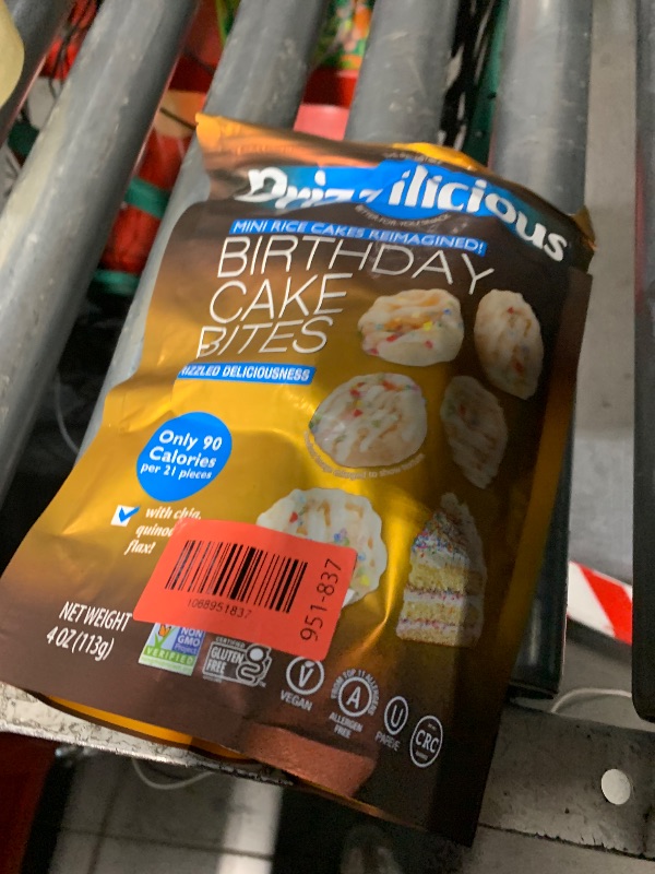 Photo 1 of ***EXP DATE APRIL 2026***
Drizzilicious Mini Rice Cakes Birthday Cake - Rice Crisps, Healthy Snack for Adults and Kids, Flavored Rice Cakes, Vegan, Gluten Free, Allergen Free, Only 90 Calories Per Serving - 4 oz (Pack of 6)