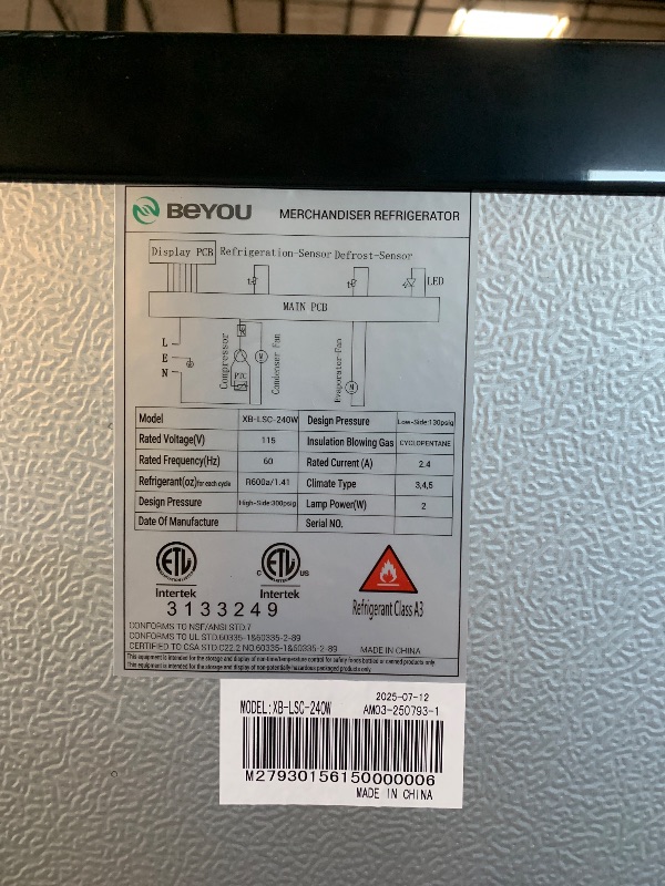 Photo 1 of ***PALLET TRUCK OR TRAILER PICKUP ONLY***
BEYOU Beverage Refrigerator, 8.5 cu. Ft Commercial Refrigerator Merchandiser with single Glass Door, Display Fridge for Living Room, Bar, Garage?Black?