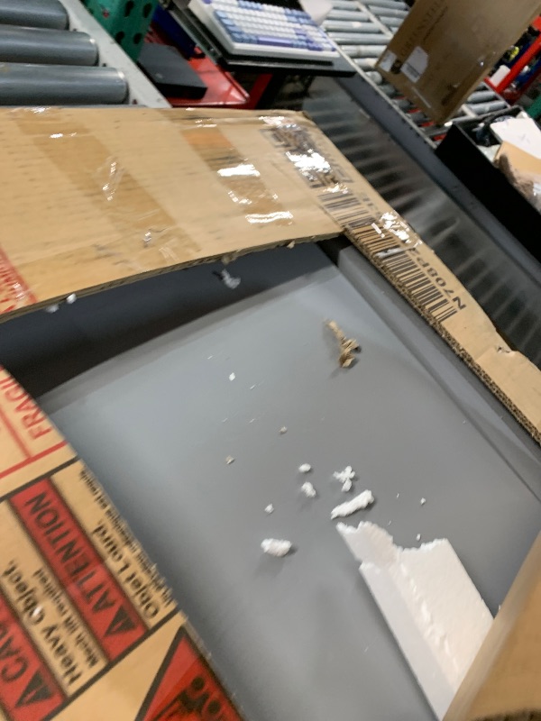 Photo 1 of ***PARTIAL SET - PRICE ADJUSTED***
DERCASS Wall Bed with Shelves, Murphy Bed with Wardrobe and LED Lights for Guest Room, Bedroom?No Boxspring Needed (Gray, Queen (U.S. Standard))