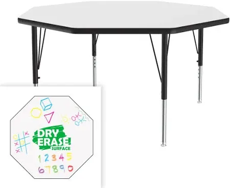Photo 1 of (used)Correll 48" Octogonal Wood Markerboard Dry Erase Activity Table