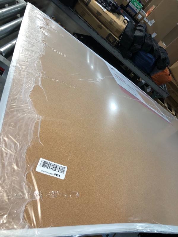 Photo 1 of (corner bent)
000000000000000000000000000...............................................0......................................................VIZ-PRO Large Cork Bulletin Board, 72 X 48 Inches, Wall-Mounted Corkboard with Silver Aluminium Frame for School