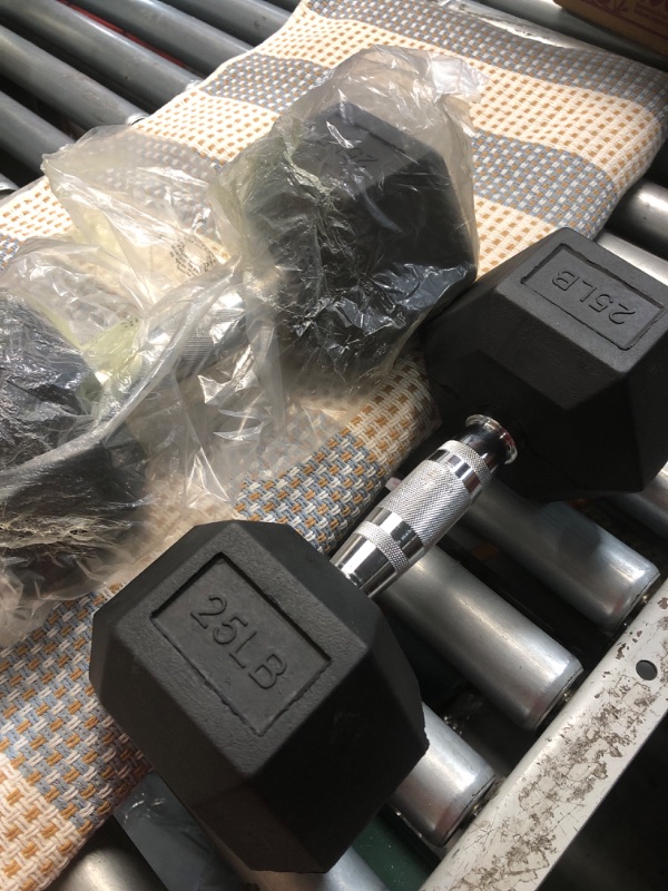 Photo 1 of (used) CAP Barbell 25 LB Pair Coated Hex Dumbbell Weight