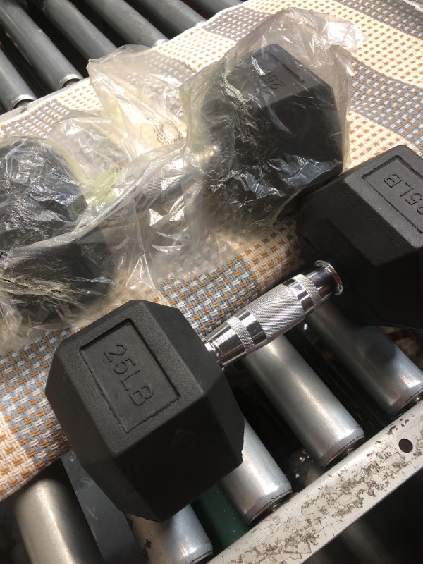 Photo 1 of (used) CAP Barbell 25 LB Pair Coated Hex Dumbbell Weight