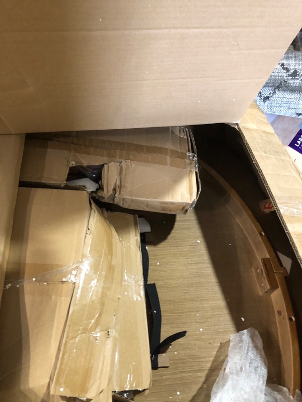 Photo 1 of (truck/trailer pick up only)
ERYE 5 Pieces Retro Dining Table and Chairs Sets Include Round Table and 4 Padded Chairs, Modern Kitchen & Dining Room Tufted Upholstered Furniture Sets for Home Apartment Living Space