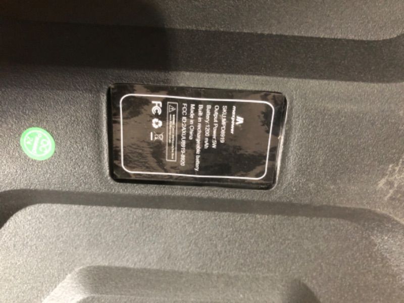 Photo 1 of ***STOCK PHOTO FOR REFERENCE ONLY, MISSING CHARGING CORD AND REMOTE*** 
max power  400W Rechargeable Outdoor Bluetooth Speaker Portable PA System w/ 8” Subwoofer 1” Tweeter, Recording Function, Mic In, Party Lights USB/SD, Radio - Pyle PPHP842B, BLACK