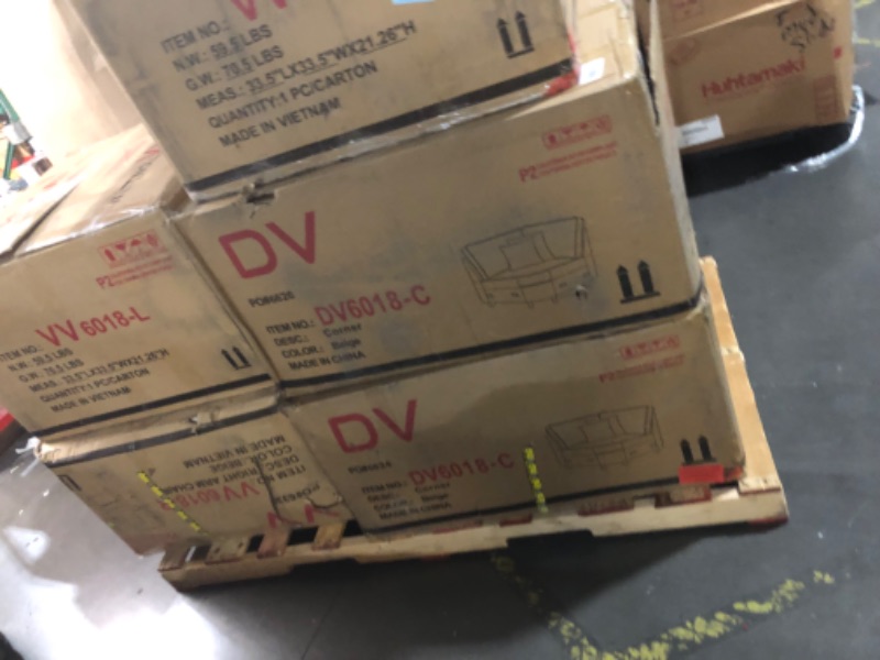 Photo 1 of (truck/ trailer pick up only)
YOPTO 127" L-Shaped Sectional Couch with Movable Ottoman & 6 Throw Pillows,7 Seat Chenille Upholstered Sofa W/2 Cup Holder,USB Port & Hidden Storage Box,DIY Combination,for Living Room,Apartment,Beige