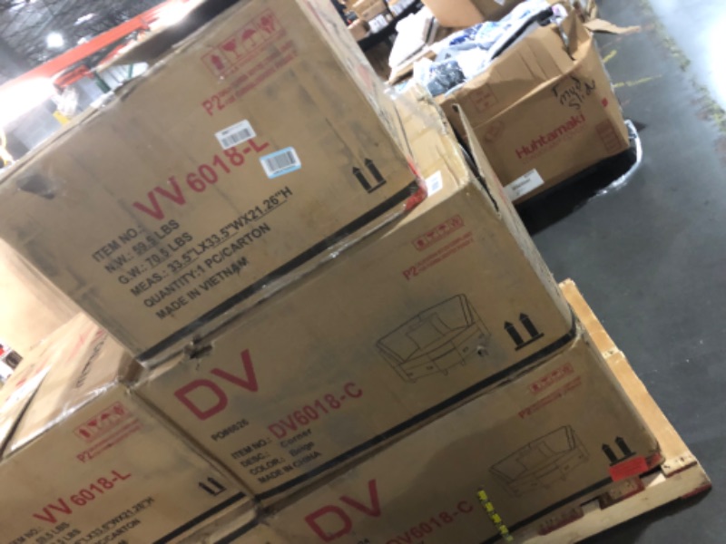 Photo 1 of (truck/ trailer pick up only)
YOPTO 127" L-Shaped Sectional Couch with Movable Ottoman & 6 Throw Pillows,7 Seat Chenille Upholstered Sofa W/2 Cup Holder,USB Port & Hidden Storage Box,DIY Combination,for Living Room,Apartment,Beige