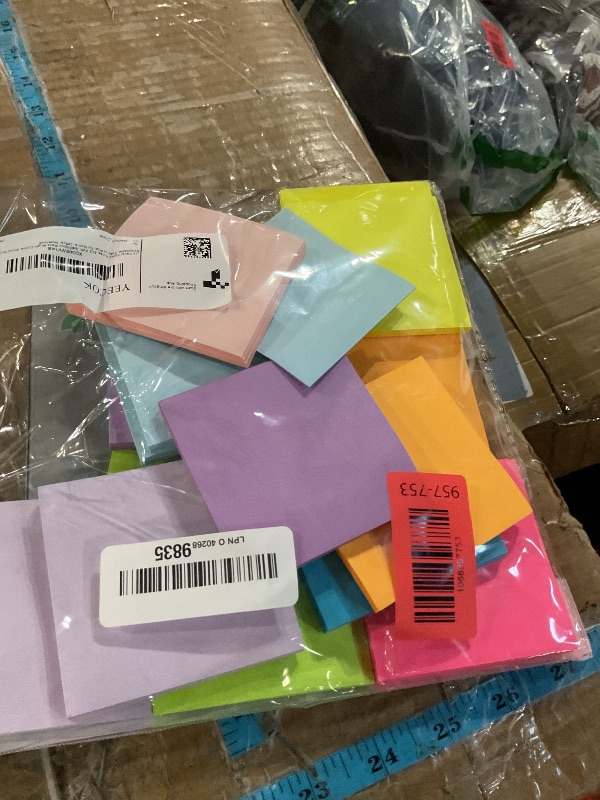 Photo 1 of (18 Pads) Sticky Notes 3x3 inch, Self-Stick Pads Bright Colors Sticky Note, Recyclable, Easy to Post for Home, Office, Notebook