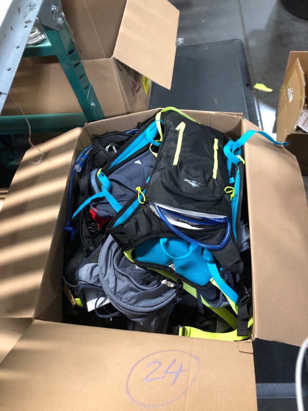 Photo 1 of (24) High Sierra Hydrahike 2.0 4L Hydration Packs, assorted camping backpacks