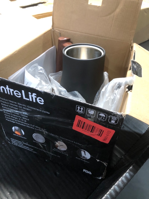 Photo 1 of ***(Parts only/ missing parts/ non functional)***Smart Electric Gooseneck Kettle, Pro Pour-Over Coffee & Tea Kettle,Hot Water Heater, Quick Boiling, 1000W, 0.8L Teapot (KETTLE ONLY)