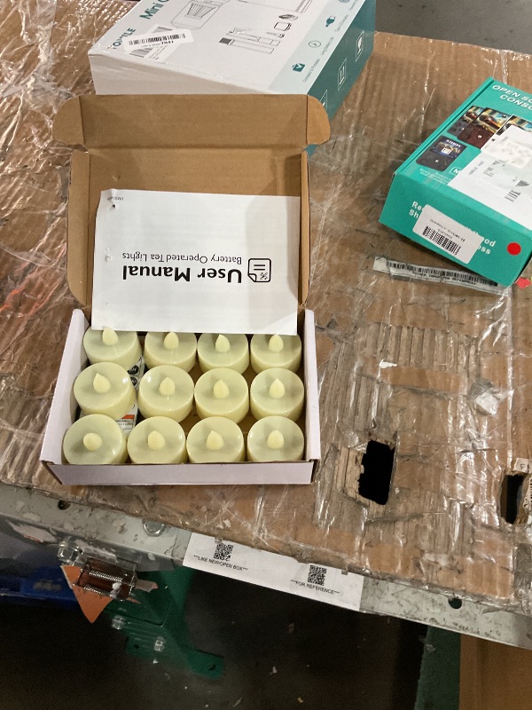 Photo 1 of (no batteries) Homemory 12pcs Flameless LED Tea Lights with Remote & Timer, 400+Hours Realistic Flickering Battery Candles for Seasonal, Tabletop, and Centerpieces Decor