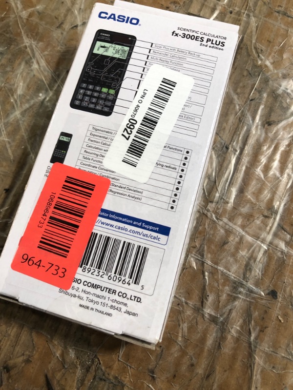 Photo 1 of Casio fx-300ES Plus 2nd Edition – Standard Scientific Calculator | 262 Functions, Natural Textbook Display? | Ideal for Middle School, High School Math, Statistics & Algebra | Black