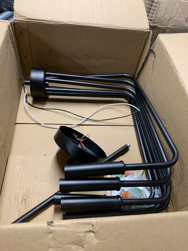 Photo 1 of ****photo stock for reference**** 9MMML 12 Lights Black Wagon Wheel Chandelier, Industrial Farmhouse Globe Kitchen Island Pendant Light, Globe Dining Room Lights Fixtures for Foyer Entryway Living Room. E26, Height Adjustable,31.5".