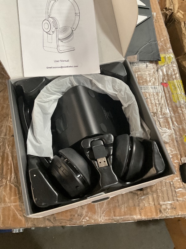 Photo 1 of (Upgraded Version) Wireless Headset, Bluetooth Headset with Noise Cancelling Microphone, Best Headphones with Mic Mute & USB Dongle for PC/Computer/Laptop/Cell Phones/Remote Work/Call Center