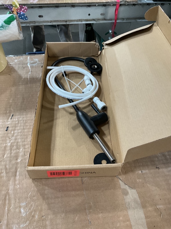 Photo 1 of Drinking Water Faucet - Long Thread Stem Filtered Water Tap for Thick Countertop,Lead-Free RO Faucet with Hose and Push Connect Fittings(Matte Black)