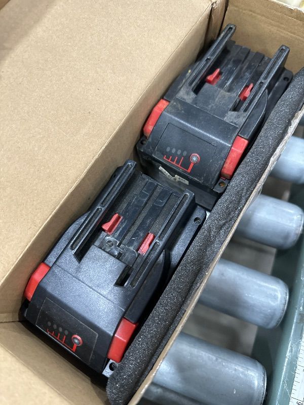 Photo 1 of ***(PARTS ONLY// NON FUNCTIONAL)***WECACHWE 2Pack 6000mAh 28V Battery Replacement for Milwaukee 28V Power Tools Battery 0719-20 0719-22 0779-20 22 0928-29 0726-20 Cordless Tool Combo Kit with 4 LED Charging Indicator