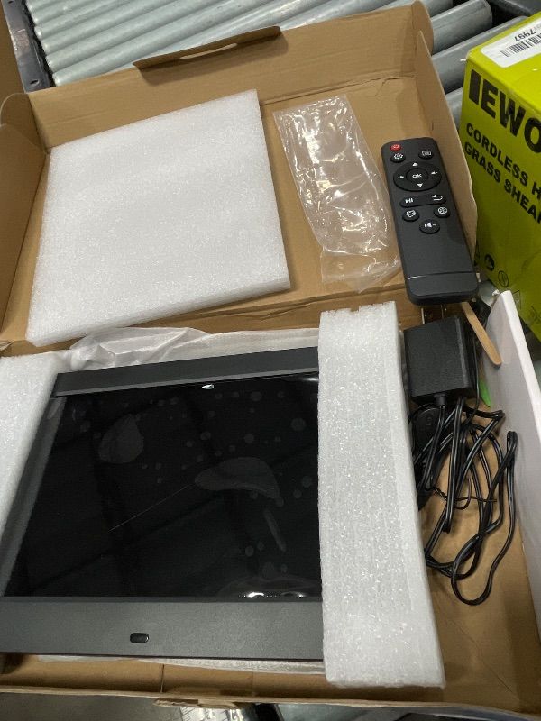 Photo 1 of 10 Inch Digital Picture Frame,Digital Photo Frames IPS HD Screen with Remote Control,Support Video and Music,Slideshow,4 Windows Display,Wall Mountable