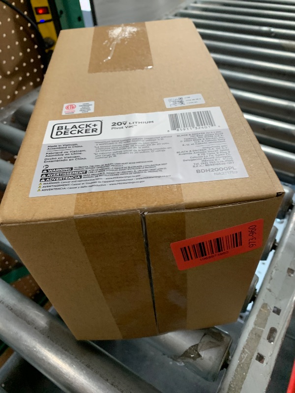 Photo 1 of **FACTORY SEALED**BLACK+DECKER dust buster PIVOT VAC Handheld Vacuum Cordless, Car Vacuum Portable Rechargeable, Extendible Crevice Tool and 200 Degree Pivoting Nozzle, Strong Suction, Lightweight (BDH2000PL)