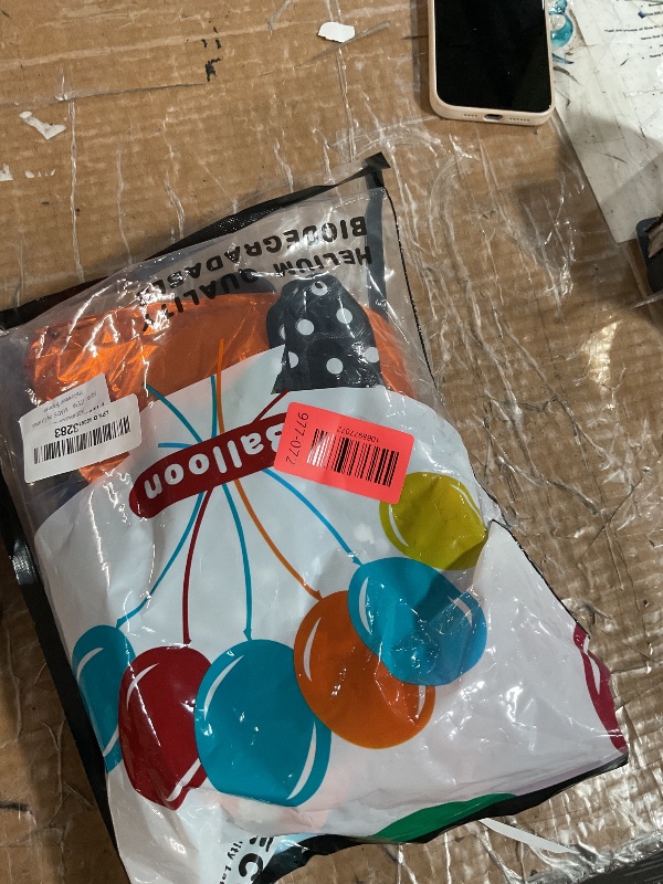 Photo 1 of 47pcs Happy Halloween Balloons Banner, Black Orange Latex Balloons Large Cat Pumpkin Foil Balloons for Halloween Party Decorations