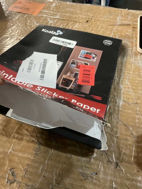 Photo 1 of (50 Sheets) Koala Glossy Sticker Paper for Inkjet Printer, Printable Sticker Paper White, 8.5x11 Inch Self-Adhesive Photo Sticker Printer Paper