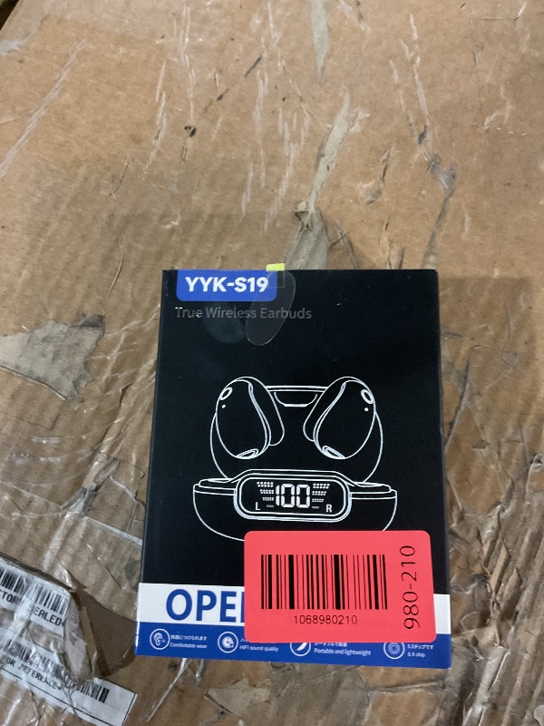 Photo 1 of * factory sealed *
Boytond Ultra Ergonomic Clip-On Open Earbuds, Bone Conduction Over-The-Ear Headphones with Waterproof Design and Secure Fit for Small Ears, Obsidian Black