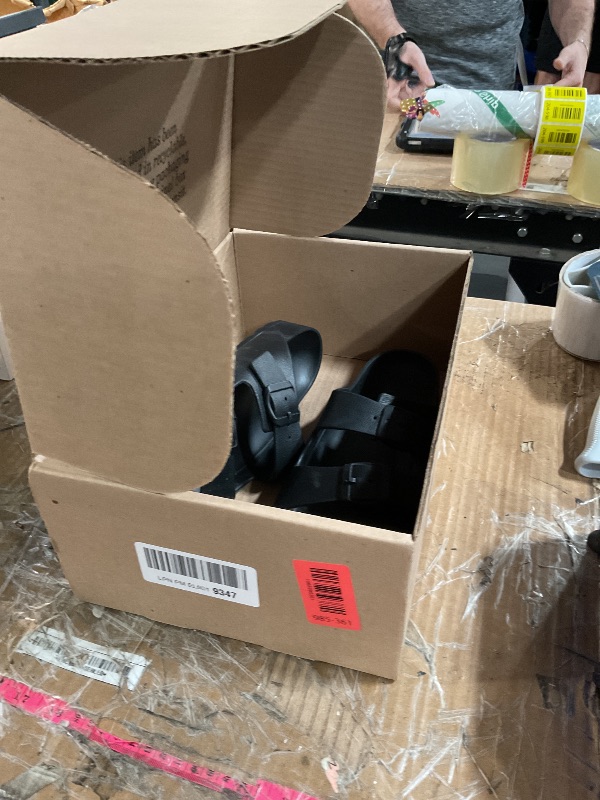 Photo 1 of ***BROKEN STRAP***
KIDMI Women's Comfortable EVA Sandals with Medium Arch Support, Adjustable Buckle Summer Beach Slide Sandal, Black EU 40