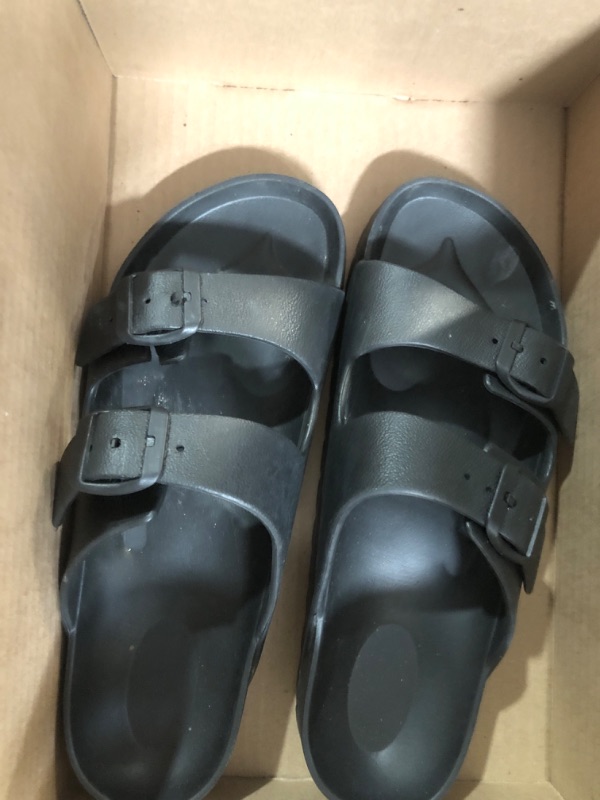 Photo 1 of ***BROKEN STRAP***
KIDMI Women's Comfortable EVA Sandals with Medium Arch Support, Adjustable Buckle Summer Beach Slide Sandal, Black EU 40
