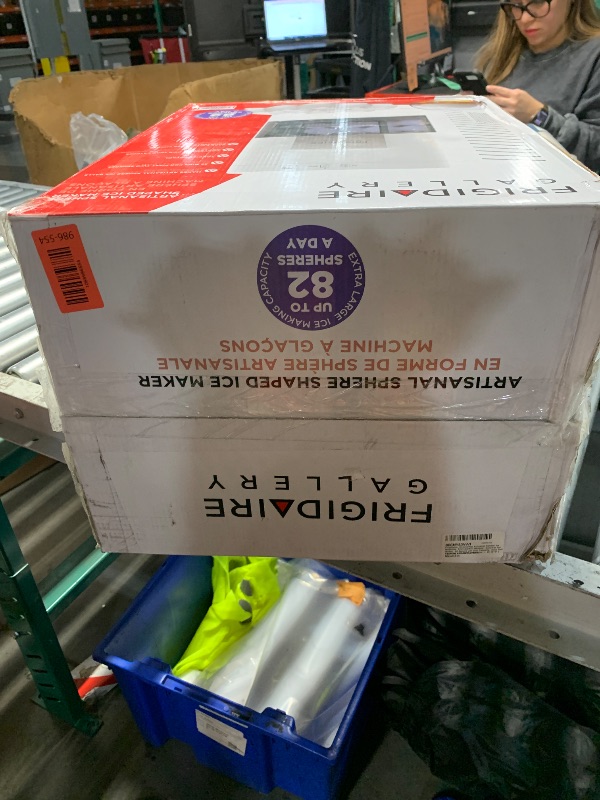 Photo 1 of ** FOR PARTS ONLY, NON FUNCTIONAL *** Frigidaire, Countertop Artisanal Sphere Ice Machine, Transparent Window, Gourmet Ice Maker, 82 Sphere per Day Capacity, Auto Self Cleaning Ice Making Machine - 16.75" D x 11.75" W x 20.25" H (White)