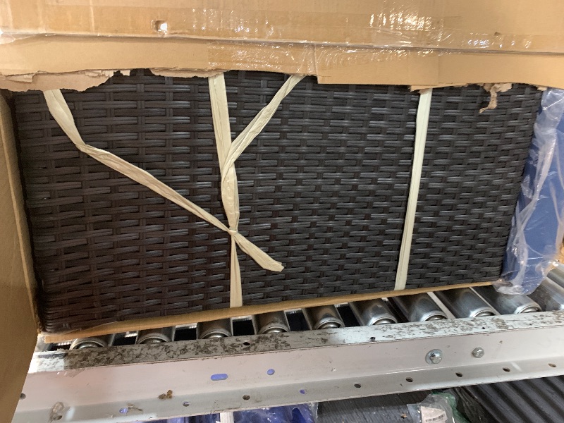 Photo 1 of ************INCOMPLETE ITEM, THIS IS ONLY BOX #3 OUT OF 3*************
YITAHOME 7 Pieces Patio Furniture Set, Sectional Sofa PE Rattan Wicker Conversation Set Outside Couch with Table and Cushions for Porch Garden Backyard Balcony