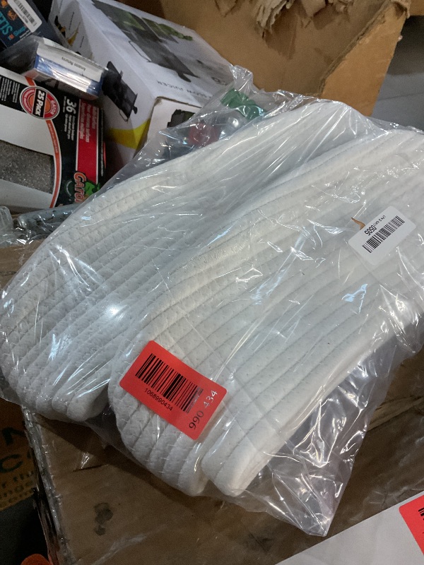 Photo 1 of ?2 Pack ?ABenkle Small Woven Basket, 12"x 8" x 5" Cute Small Basket, Rope Room Shelf Storage Basket, Cat Dog Toys Basket Chest Box, Empty Decorative Gift Basket with Handles