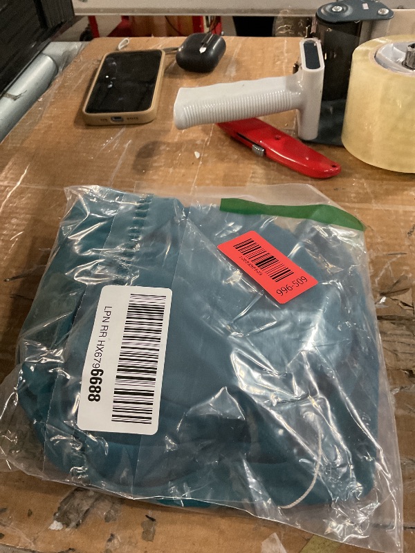 Photo 1 of (LARGE) (BAGGED) (USED/FAIR) Aidonger One Shoulder One Piece Swimsuit for Women Mesh Tummy Control Bathing Suit Twist Swimwear with Removable Strap Peacock Green