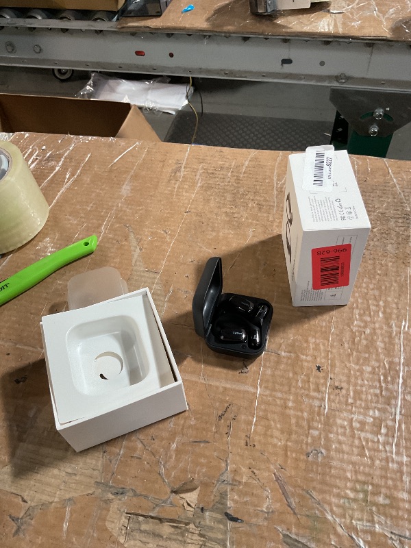 Photo 1 of (RIGHT EAR DAMAGED) Lytmi CozyFit Open Ear Headphones, 0.23oz Ultra-Light Comfortable Wireless Earbuds, 0.6mm Thinnest Earhooks, Bluetooth 5.4, Clear Audio, 30 HRS Playtime, IPX5 Waterproof Earphones with Mic (Black)